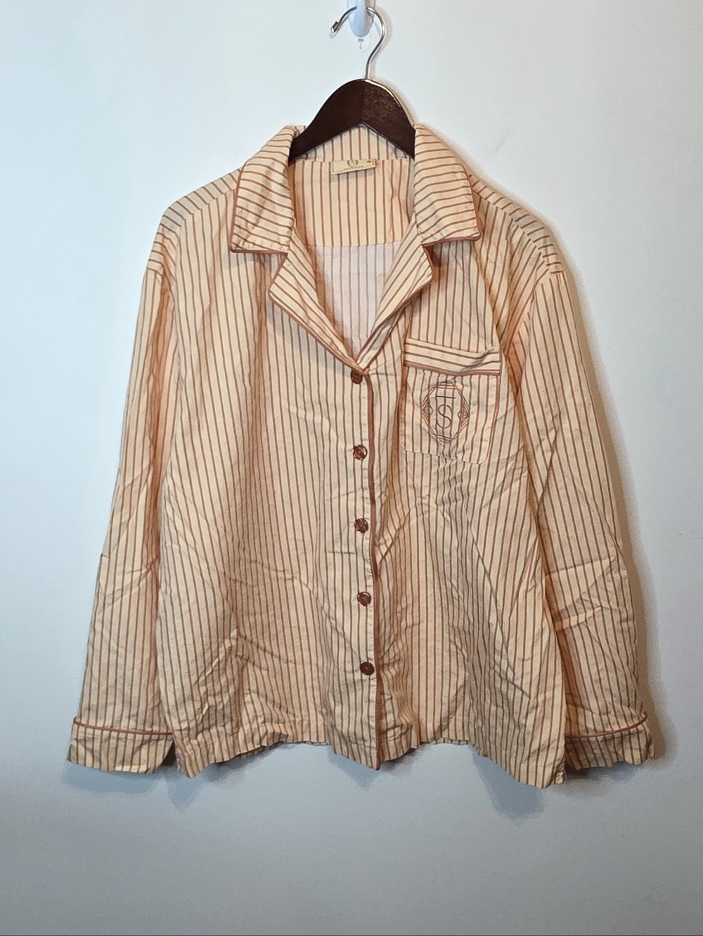 Taylor Swift The Life Of A Showgirl Pajama Top Orange Yellow Striped Size XL
